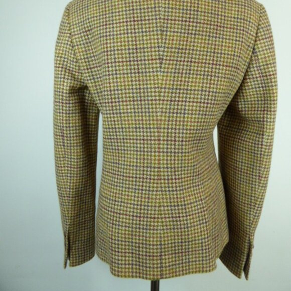 Brooks Brothers Blazer chesterfield houndstooth plaid velvet collar wool 10 - Picture 7 of 10